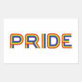 Pride | Rainbauze-brieven Rechthoekige Sticker (Voorkant)