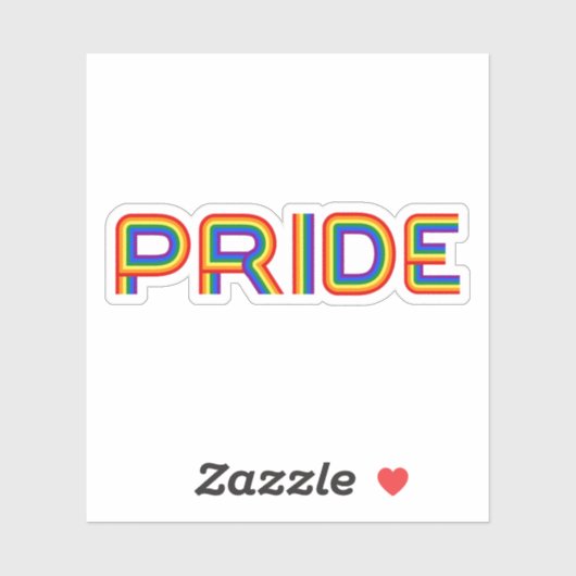 Pride | Rainbauze-brieven Sticker (Vel)