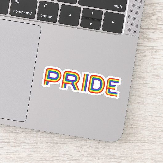 Pride | Rainbauze-brieven Sticker (Detail)