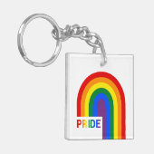 Pride Rainbow Acrylic Sleutelhanger (Voorkant Links)