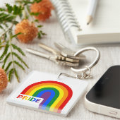 Pride Rainbow Acrylic Sleutelhanger (Voorkant Rechts)