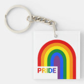 Pride Rainbow Acrylic Sleutelhanger (Voorkant)