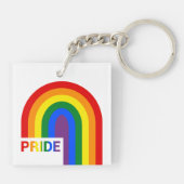 Pride Rainbow Acrylic Sleutelhanger (Achterkant)