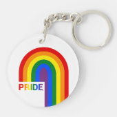 Pride Rainbow Acrylic Sleutelhanger (Achterkant)