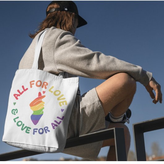 Pride Rainbow All voor Liefde & Liefde voor Iedere Tote Bag