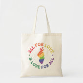 Pride Rainbow All voor Liefde & Liefde voor Iedere Tote Bag (Voorkant)