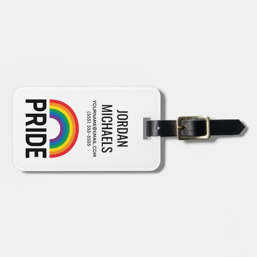 Pride Rainbow Bagagelabel (Voorkant horizontaal)