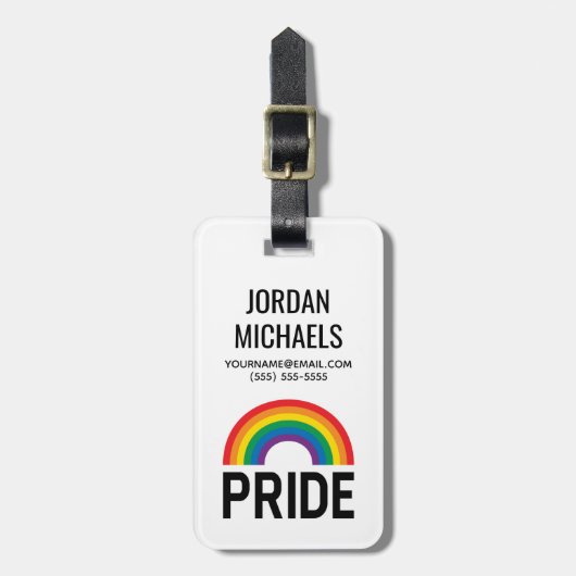 Pride Rainbow Bagagelabel (Voorkant verticaal)