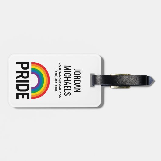 Pride Rainbow Bagagelabel (Achterkant horizontaal)