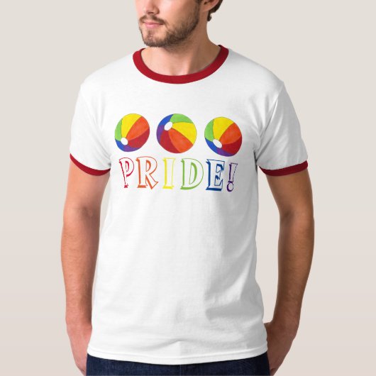 Pride Rainbow Ball Beachball Summer T-shirt (Voorkant)