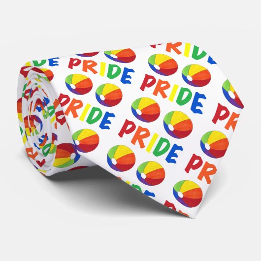PRIDE Rainbow Beach Ball Balls Beachball Stropdas (Opgerold)