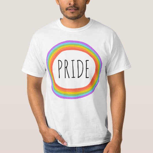 PRIDE Rainbow Cirkel T-shirt (Voorkant)