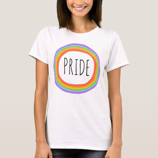 PRIDE Rainbow Cirkel T-shirt (Voorkant)