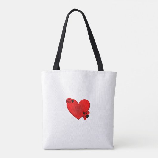 PRIDE Rainbow Colours Ladybugs Love Winnen Slogan Tote Bag (Achterkant)