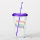 Pride Rainbow Flag Acryl Drinkbeker (Achterkant)