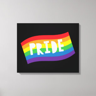 Pride Rainbow Flag Canvas Afdruk
