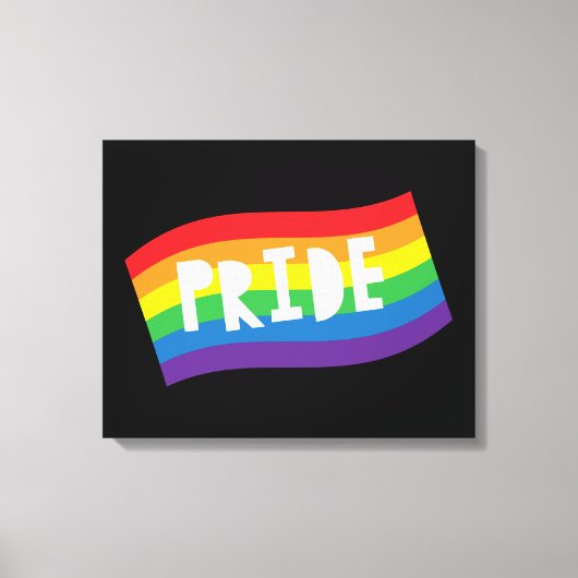 Pride Rainbow Flag Canvas Afdruk (Voorkant)