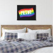 Pride Rainbow Flag Canvas Afdruk (Insitu (Slaapkamer))