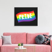 Pride Rainbow Flag Canvas Afdruk (Insitu (Woonkamer))