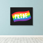 Pride Rainbow Flag Canvas Afdruk (Insitu (Houten vloer))
