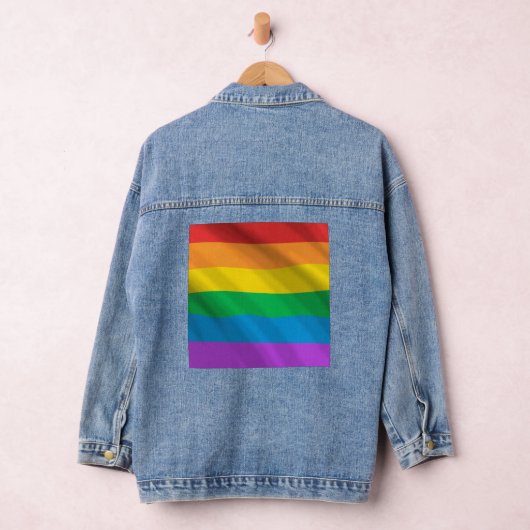 Pride Rainbow Flag Denim Jacket – LGBTQ+ Unisex (Hangar)