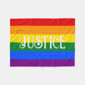 Pride Rainbow Flag / Gerechtigheid Fleece Deken (Voorkant (Horizontaal))
