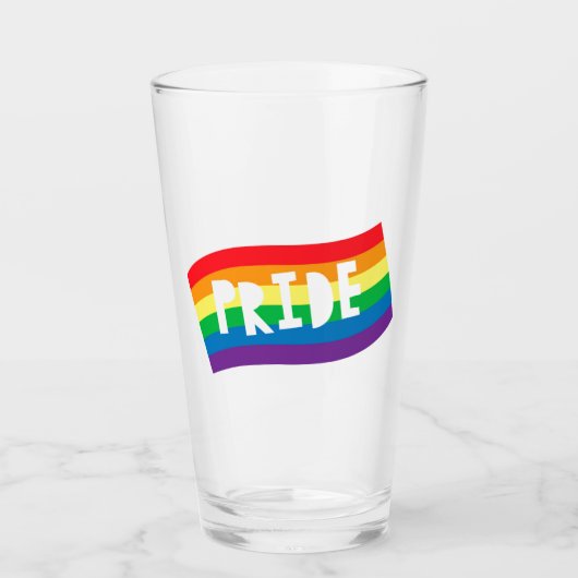 Pride Rainbow Flag Glas (Voorkant)