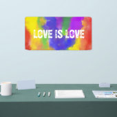 Pride Rainbow Flag kleuren Liefde is Liefde Spandoek (Beurs)