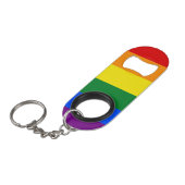 Pride Rainbow Flag Mini Flessenopener (Voorkant Gekanteld)