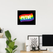 Pride Rainbow Flag Poster (Thuiskantoor)