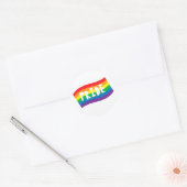 Pride Rainbow Flag Ronde Sticker (Envelop)