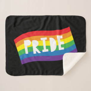 Pride Rainbow Flag Sherpa Deken