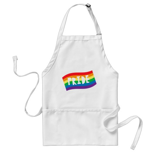 Pride Rainbow Flag Standaard Schort (Voorkant)