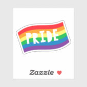 Pride Rainbow Flag Sticker (Vel)