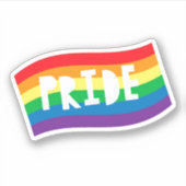 Pride Rainbow Flag Sticker (Voorkant)