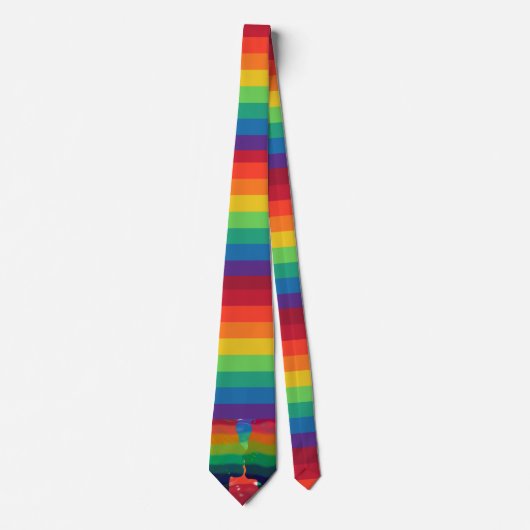 Pride Rainbow Flag Stropdas (Voorkant)