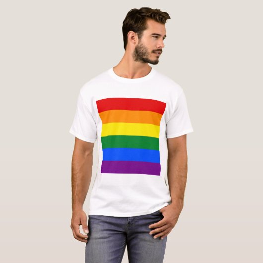 Pride Rainbow Flag T-shirt (Voorkant volledig)