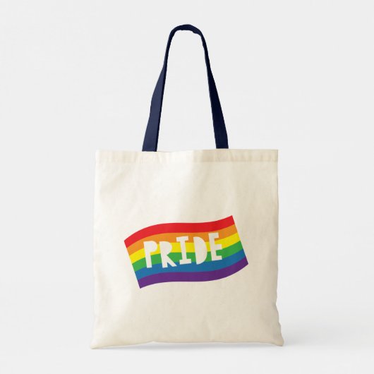 Pride Rainbow Flag Tote Bag (Achterkant)