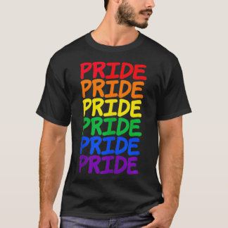 Pride Rainbow Flag Typografie voor LGBT-supporters T-shirt