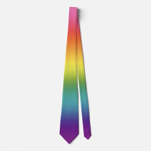 Pride Rainbow Gradient Ombre Stropdas (Voorkant)