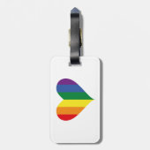 Pride Rainbow Heart Bagagelabel (Achterkant verticaal)