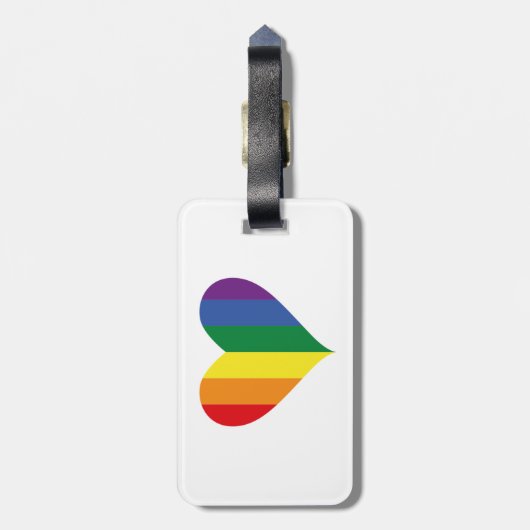 Pride Rainbow Heart Bagagelabel (Achterkant verticaal)