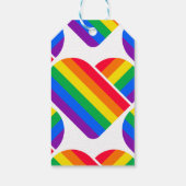 Pride Rainbow Heart Button Cadeaulabel (Achterkant)