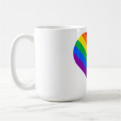 Pride Rainbow Heart Button Koffiemok (Links)