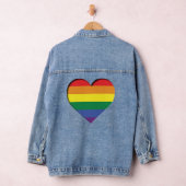 Pride Rainbow Heart Denim Jacket (Hangar)