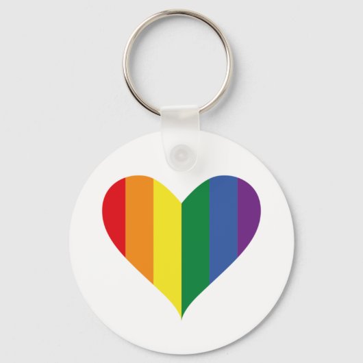 Pride Rainbow Heart Keychain (Voorkant)