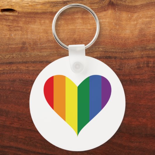 Pride Rainbow Heart Keychain (Voorkant)
