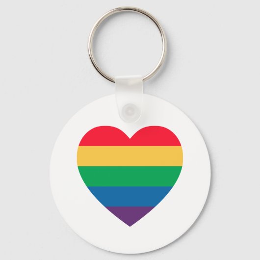 Pride Rainbow Heart Keychain (Voorkant)