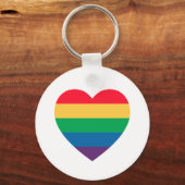 Pride Rainbow Heart Keychain (Voorkant)