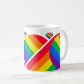 Pride Rainbow Heart Koffiemok (Voorkant rechts)
